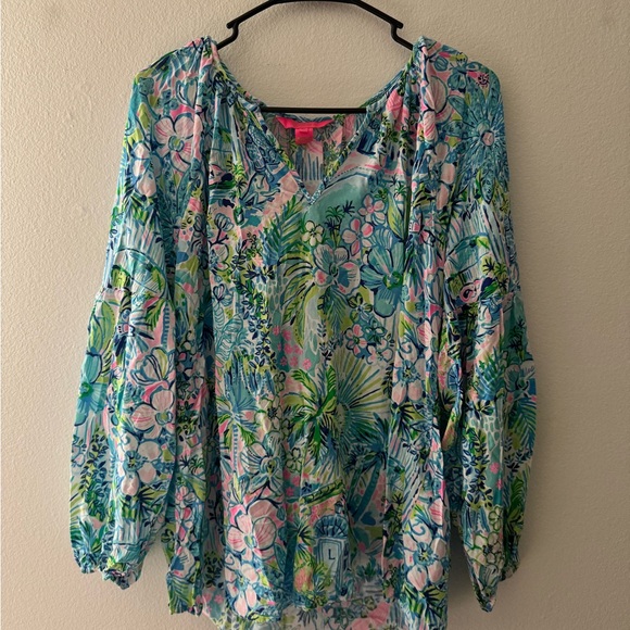 Lily Pulitzer winsley Floral Print Women's Top - Picture 1 of 1